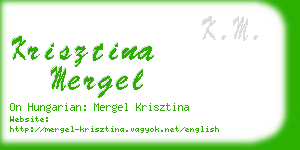 krisztina mergel business card